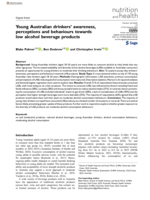Young Australian drinkers' awareness, perceptions and behaviours towards low alcohol beverage products