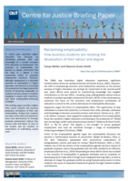 Reclaiming employability: how business students are resisting the devaluation of their labour and degree