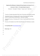 Exploring Moral Dilemmas in Simulated Driving Situations Involving the Use of Autonomous Vehicles: A Psychophysiological Approach