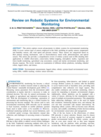 Review on Robotic Systems for Environmental Monitoring