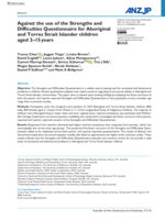 Against the use of the Strengths and Difficulties Questionnaire for Aboriginal and Torres Strait Islander children aged 2-15 years