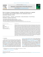 Role of training in changing designers’ attitudes and behaviour in optimal use of products with recycled content in the construction sector: A systematic literature review