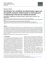 Identification of a candidate sex determination region and sex-specific molecular markers based on whole-genome re‑sequencing in the sea star Asterias amurensis