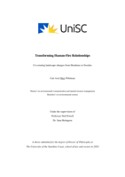 Transforming Human-Fire Relationships: Co-creating landscape changes from Honduras to Sweden