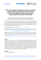 Three new species of Australian miracine parasitoid wasps collected by regional schools as part of the Insect Investigators citizen science project
