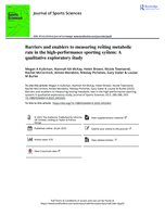 Barriers and enablers to measuring resting metabolic rate in the high-performance sporting system: A qualitative exploratory study