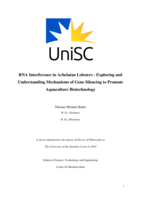 RNA Interference in Achelatan Lobsters - Exploring and Understanding Mechanisms of Gene Silencing to Promote Aquaculture Biotechnology