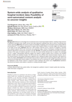 System-wide analysis of qualitative hospital incident data: Feasibility of semi-automated content analysis to uncover insights