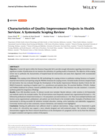Characteristics of Quality Improvement Projects in Health Services: A Systematic Scoping Review