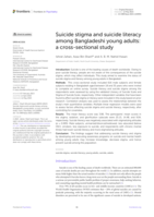 Suicide stigma and suicide literacy among Bangladeshi young adults: A cross-sectional study