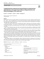 Coupling between landward and seaward fringes of sandy beaches: algal deposits on the upper beach influence biogeochemistry and faunal assemblages in the swash zone