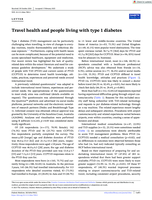 Travel health and people living with type 1 diabetes
