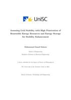 Assessing Grid Stability with High Penetration of Renewable Energy Resources and Energy Storage for Stability Enhancement