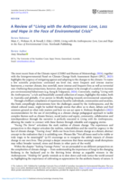 Book Review: A Review of “Living with the Anthropocene: Love, Loss and Hope in the Face of Environmental Crisis” - C. Muir, K. Wehner, & J. Newell (Eds.). (2020). Living with the Anthropocene: Love, Loss and Hope in the Face of Environmental Crisis. NewSouth Publishing.