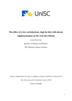 The effect of a low carbohydrate, high fat diet with nitrate supplementation on the oral microbiome