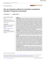 The use of practice evidence by Australian occupational therapists: Perspectives and actions