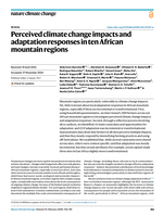 Perceived climate change impacts and adaptation responses in ten African mountain regions