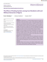 The Effect of Healing Gardens among Care Residents with and Without Dementia in Nigeria