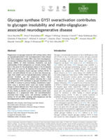 Glycogen synthase GYS1 overactivation contributes to glycogen insolubility and malto-oligoglucan-associated neurodegenerative disease