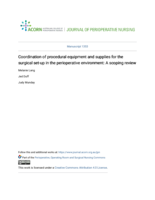 Coordination of procedural equipment and supplies for the surgical set-up in the perioperative environment: A scoping review