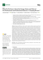 What Do We Know About the Energy Status and Diets of Pre-Professional and Professional Dancers: A Scoping Review