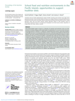 School Food and Nutrition Environments in the Pacific Islands: Opportunities to support healthier diets