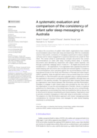 A systematic evaluation and comparison of the consistency of infant safer sleep messaging in Australia