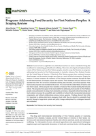 Programs Addressing Food Security for First Nations Peoples: A Scoping Review
