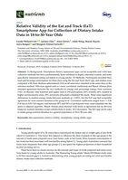 Relative Validity of the Eat and Track (EaT) Smartphone App for Collection of Dietary Intake Data in 18-to-30-Year Olds