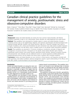 Canadian clinical practice guidelines for the management of anxiety, posttraumatic stress and obsessive-compulsive disorders