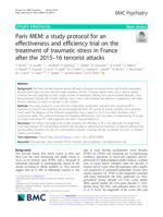 Paris MEM: a study protocol for an effectiveness and efficiency trial on the treatment of traumatic stress in France after the 2015–16 terrorist attacks