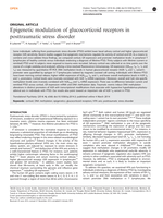 Epigenetic modulation of glucocorticoid receptors in posttraumatic stress disorder