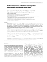 Peritraumatic distress but not dissociation predicts posttraumatic stress disorder in the elderly