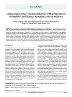 Impairing memory reconsolidation with propranolol in healthy and clinical samples: a meta-analysis