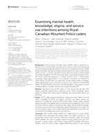 Examining mental health knowledge, stigma, and service use intentions among Royal Canadian Mounted Police cadets