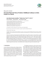 Prenatal maternal stress predicts childhood asthma in girls: project ice storm