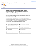 Trauma reactivation under propranolol among traumatized Syrian refugee children: preliminary evidence regarding efficacy