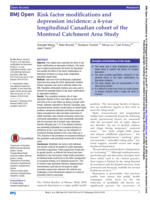 Risk factor modifications and depression incidence: a 4-year longitudinal Canadian cohort of the Montreal Catchment Area Study