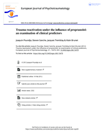 Trauma reactivation under the influence of propranolol: an examination of clinical predictors