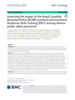 Assessing the impact of the Royal Canadian Mounted Police (RCMP) protocol and Emotional Resilience Skills Training (ERST) among diverse public safety personnel