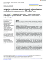 Advancing a relational approach through online education: A mixed methods assessment in older adults' care