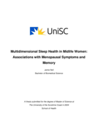 Multidimensional Sleep Health in Midlife Women: Associations with Menopausal Symptoms and Memory