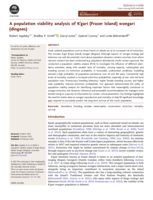 A population viability analysis of K’gari (Fraser Island) wongari (dingoes)