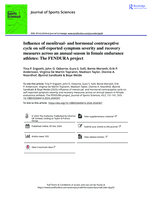 Influence of menstrual- and hormonal contraceptive cycle on self-reported symptom severity and recovery measures across an annual season in female endurance athletes: The FENDURA project