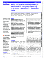 Value and service match of advanced training skills among rural general practitioners: a qualitative Australian study