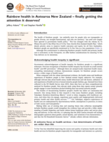 Rainbow health in Aotearoa New Zealand - finally getting the attention it deserves?
