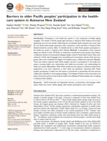 Barriers to older Pacific peoples' participation in the health-care system in Aotearoa New Zealand