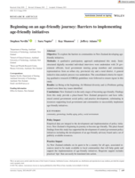 Beginning on an age-friendly journey: Barriers to implementing age-friendly initiatives