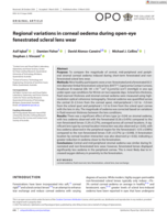 Regional variations in corneal oedema during open-eye fenestrated scleral lens wear