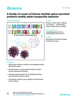 A family of crown-of-thorns starfish spine-secreted proteins modify adult conspecific behaviour